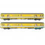 2x voiture postale PA UIC jaune - ép IV - HO 1/87 - 40446 LS Models