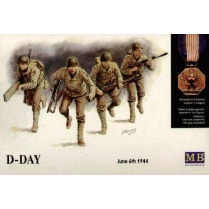 Soldats américains D-Day 6 juin 1944 WWII - 1/35 - MASTER BOX 3520