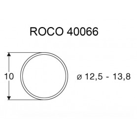 10x bandages de roue Ø12.5 à 13.8 mm - HO - ROCO 40066