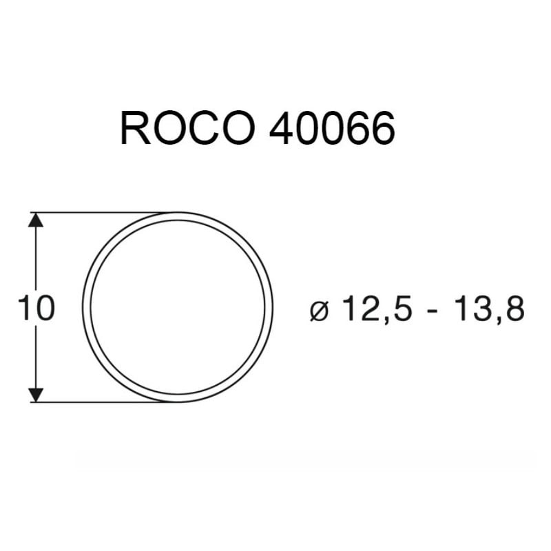 10x bandages de roue Ø12.5 à 13.8 mm - HO - ROCO 40066