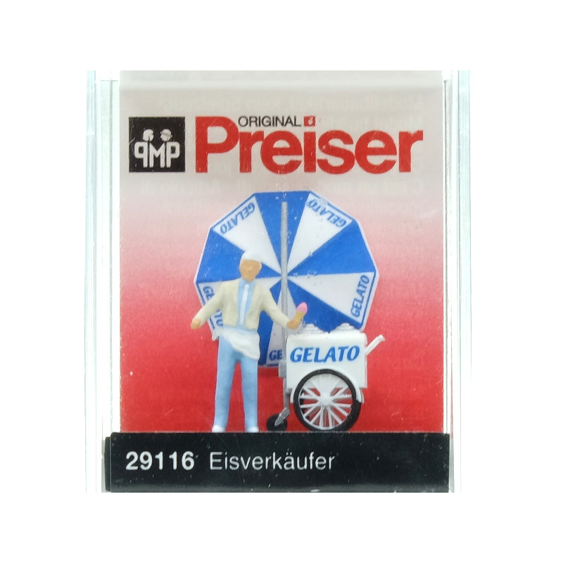 Marchand de glace ambulant - HO 1/87 - PREISER 29116