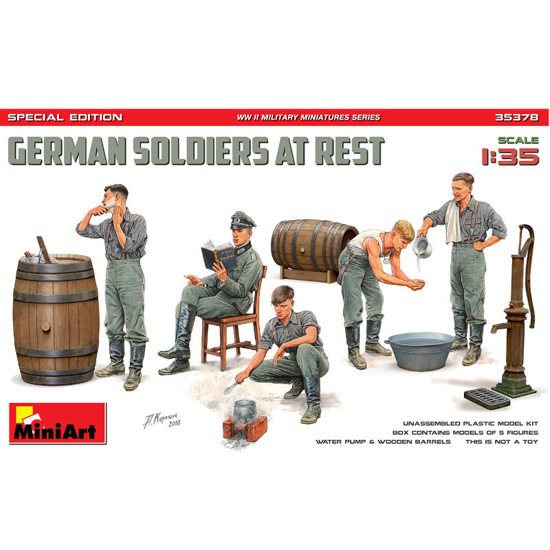 Maquette Soldats allemands au repos - échelle 1/35 - MINIART 35378