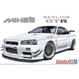Nissan Mine's BNR34 Skyline GT-R '02 - 1/24 - AOSHIMA AO059869