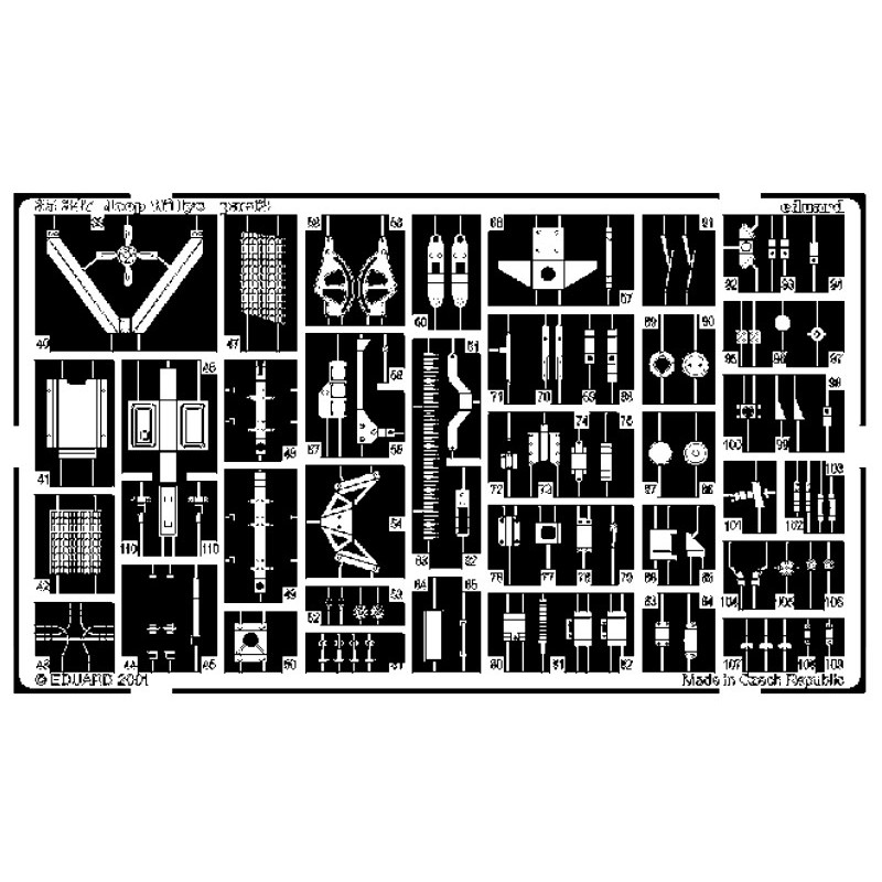 Kit Photo-Etched Jeep Willys MB 1/4t 4x4 – Échelle Non Précise – Eduard Accessories 35347