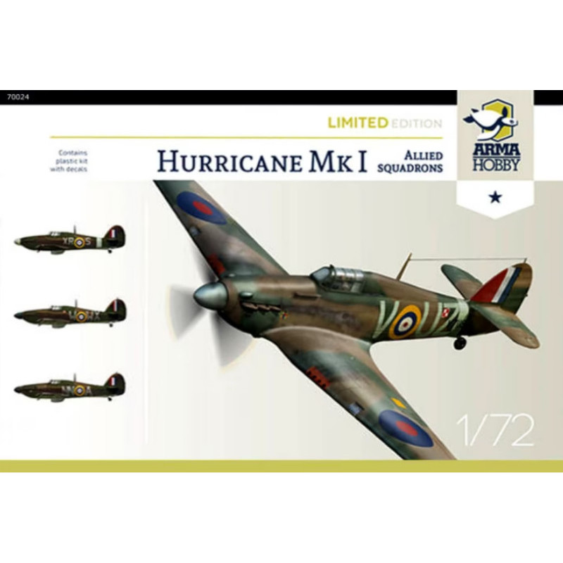 Hurricane Mk I Allied Squadrons - échelle 1/72 - ARMA HOBBY 70024