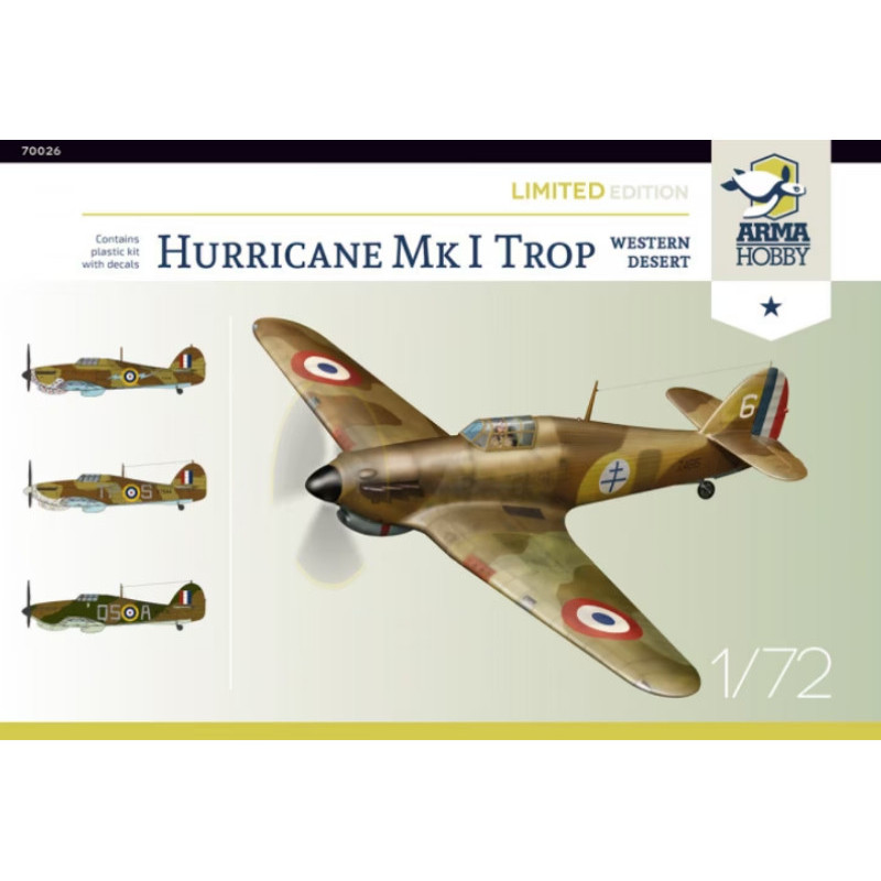 Hurricane Mk I trop Western Desert Limited Edition - 1/72 - ARMA HOBBY 70026