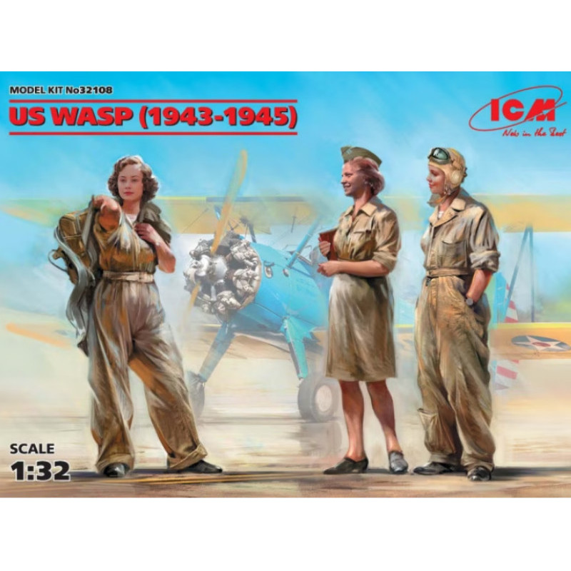 3x figurines US WASP (1943-1945) - 1/32 - ICM 32108