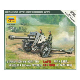 ZVEZDA 6121 - 1/72 - Canon 105mm Howitzer LeFH 18/18M et équipage