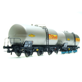 2x wagons citerne 3 essieux "SHELL", SNCF ép. III - HO 1/87 - JOUEF HJ6223