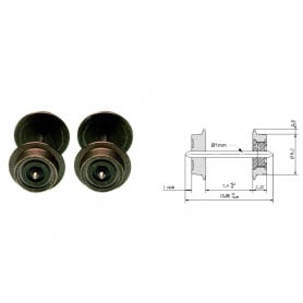 2x essieux Ø6mm - N 1/160 - ROCO 20023