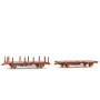 REE WB-491 - 2 Wagonnets de Draisine (Plat à rancher + Plat) Ep.IV-V