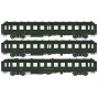 Set de 3 Voitures BACALAN SNCF Ep.IIIb - HO 1/87 - REE VB-371