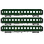Set de 3 Voitures BACALAN SNCF Ep.IV logo encadré jaune - HO 1/87 - REE VB-374