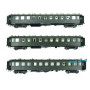 Set de 3 Voitures BACALAN SNCF Ep.IIIb - HO 1/87 - REE VB-371