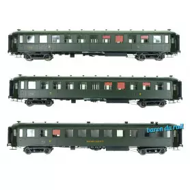 Set de 3 Voitures BACALAN SNCF Ep.IIIb - HO 1/87 - REE VB-371