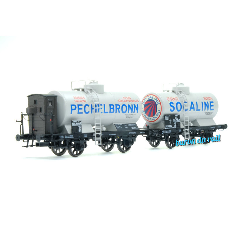 Set de 2 citernes PECHELBRONN et SOCALINE, AL Ep. II - HO 1/87 - REE WB-704