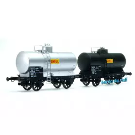 Set de 2 citernes SHELL, SNCF Ep. III - HO 1/87 - REE WB-706