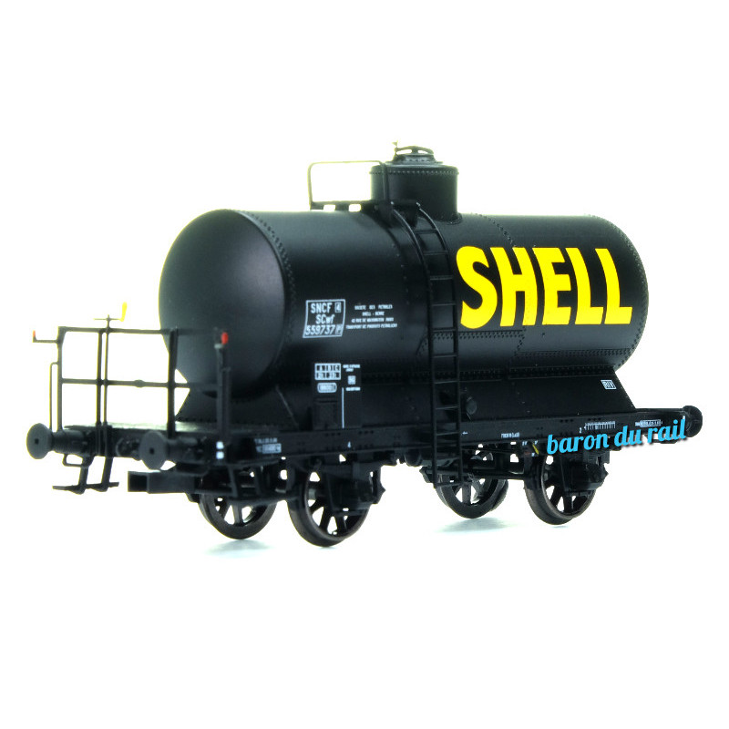 Wagon citerne SHELL, noir, SNCF EP. III - HO 1/87 - REE WB-707