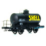 Wagon citerne SHELL, noir, SNCF EP. III - HO 1/87 - REE WB-707