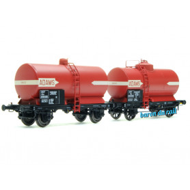 Set de 2 citernes ADAMS, SNCF Ep. III - HO 1/87 - REE WB-714