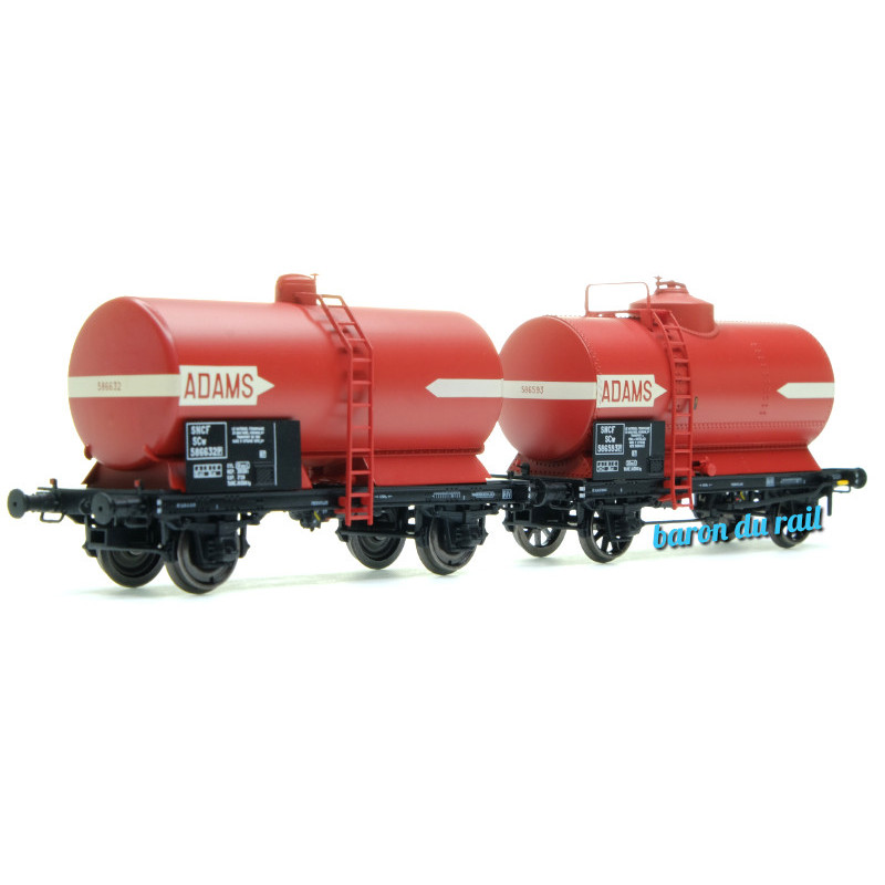 Set de 2 citernes ADAMS, SNCF Ep. III - HO 1/87 - REE WB-714