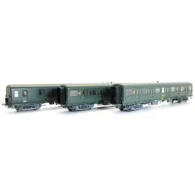 Set 3 voitures Express Nord B11 et B4D SNCF - ép IVa - HO - 40330 LS Models