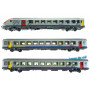 Set 3 voitures TER Bourgogne ép. VI - SNCF - HO 1/87 - LS Models 41233DC