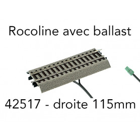Rail de raccordement numérique (G½) Rocoline ballast souple - HO 1/87 - ROCO 42517