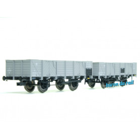 2x Tombereau PLM gris PLM ép. II - HO 1/87 - REE WB-811