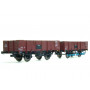 2x Tombereau PLM rouge sidéros PLM ép. II - HO 1/87 - REE WB-814