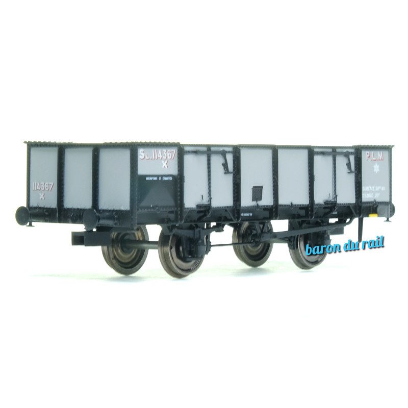 Tombereau PLM tôlé gris PLM ép. II - HO 1/87 - REE WB-816