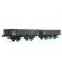 2x Tombereau ex-PLM brun SNCF ép. IIIb - HO 1/87 - REE WB-822