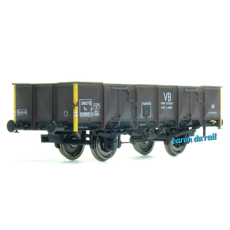 Tombereau ex-PLM tôlé brun SNCF VB ép. IIIb - HO 1/87 - REE WB-823