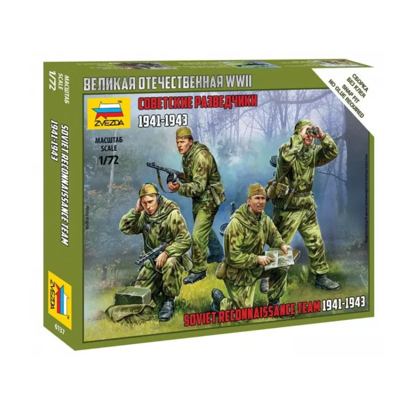 ZVEZDA 6137 - 1/72 - Équipe de reconnaissance soviétique 1941-1943