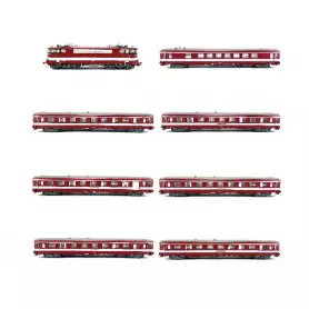 Rame Capitole BB 9241 + 7 voitures éclairées SNCF ép. III analogique - HO 1/87 - REE CM-016