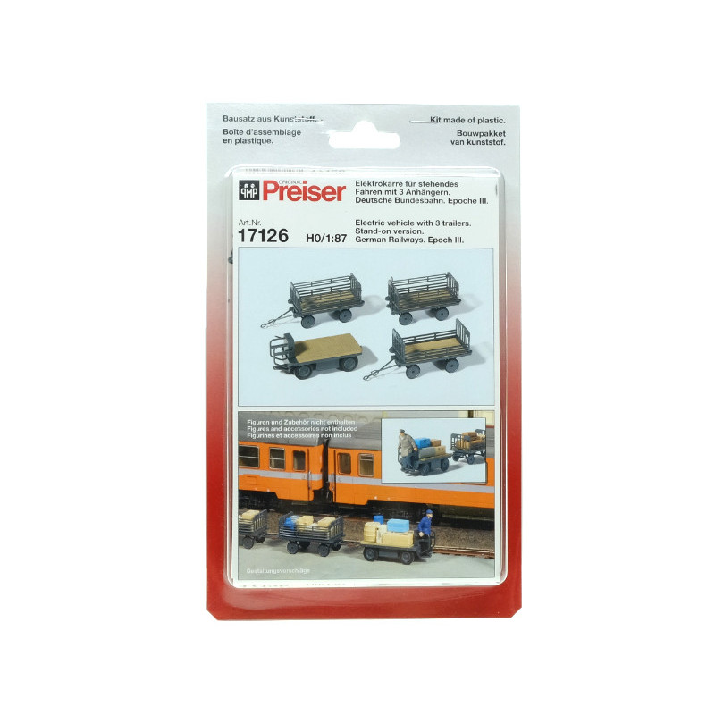 AHM HO WAGON PORTE SEMIE + QUAI 11104 TRAIN ELECTRIQUE BOITE