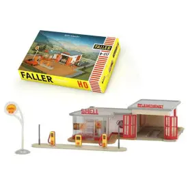 Station service SHELL échelle HO 1/87 - Faller 109217