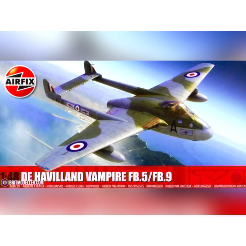 Maquette de havilland vampire fb 5 fb 9 1 48 airfix a06108