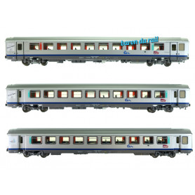 Set 3 voitures Corail TER Rhône-Alpes ép. VI - SNCF - HO 1/87 - LS Models 41202