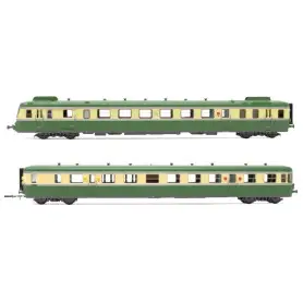 RGP2 X 2716 + REMORQUE XR 7719 SNCF analogique - ép III-IV - HO 1/87 - JOUEF HJ2419