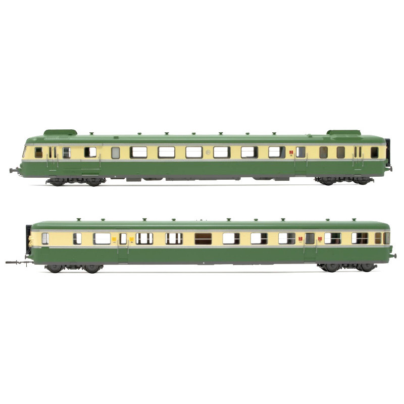RGP2 X 2716 + REMORQUE XR 7719 SNCF analogique - ép III-IV - HO 1/87 - JOUEF HJ2419