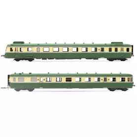 RGP2 X 2712 + REMORQUE XR 7714 SNCF analogique - ép III-IV - HO 1/87 - JOUEF HJ2420