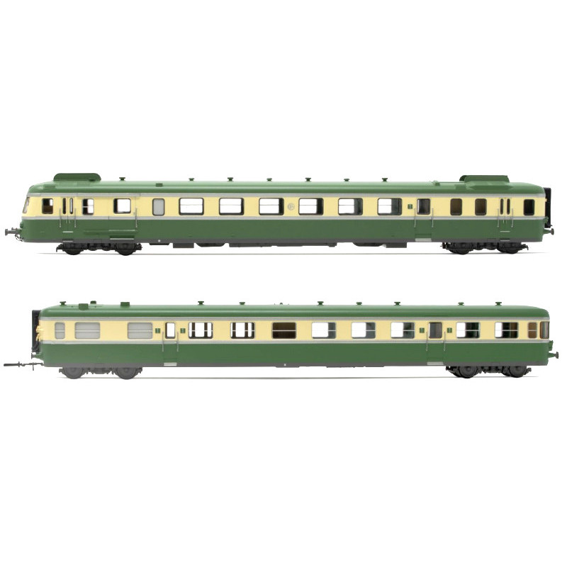 RGP2 X 2712 + REMORQUE XR 7714 SNCF analogique - ép III-IV - HO 1/87 - JOUEF HJ2420