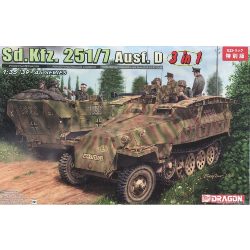 Sd.Kfz.251 Ausf.D 3 en 1 - 1/35 - DRAGON 6223