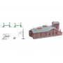 Hangar pour locomotives + accessoires - N 1/160 - Faller 222113