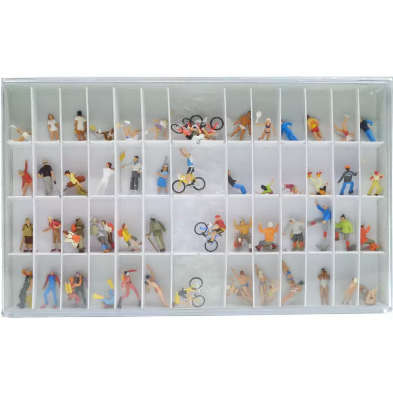 Mega Set 60x sportifs - HO 1/87 - PREISER 13005