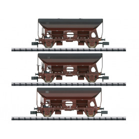 Set 3x wagon-trémie type Fcs 090 DB ép. IV - N 1/160 - MINITRIX 15466