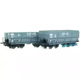 2x Tombereaux DMH DM SIDELOR ép. III - SNCF - HO 1/87 - LS Models 31101