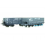 2x Tombereaux DM LONGWY-ESCAUT ép. III - SNCF - HO 1/87 - LS Models 31103