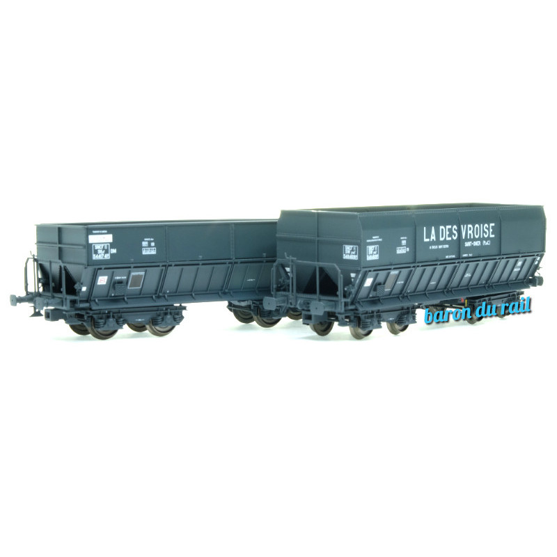 2x Tombereaux DMH DM LA DESVROISE ép. III - SNCF - HO 1/87 - LS Models 31104